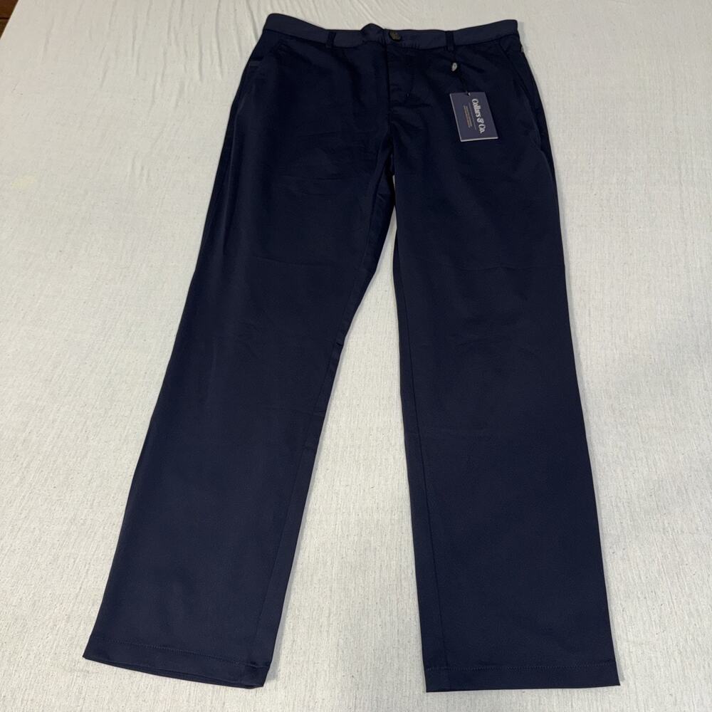 Collars & Co Maverick Performance Pants Navy 34x30 Stretch Preppy NWT